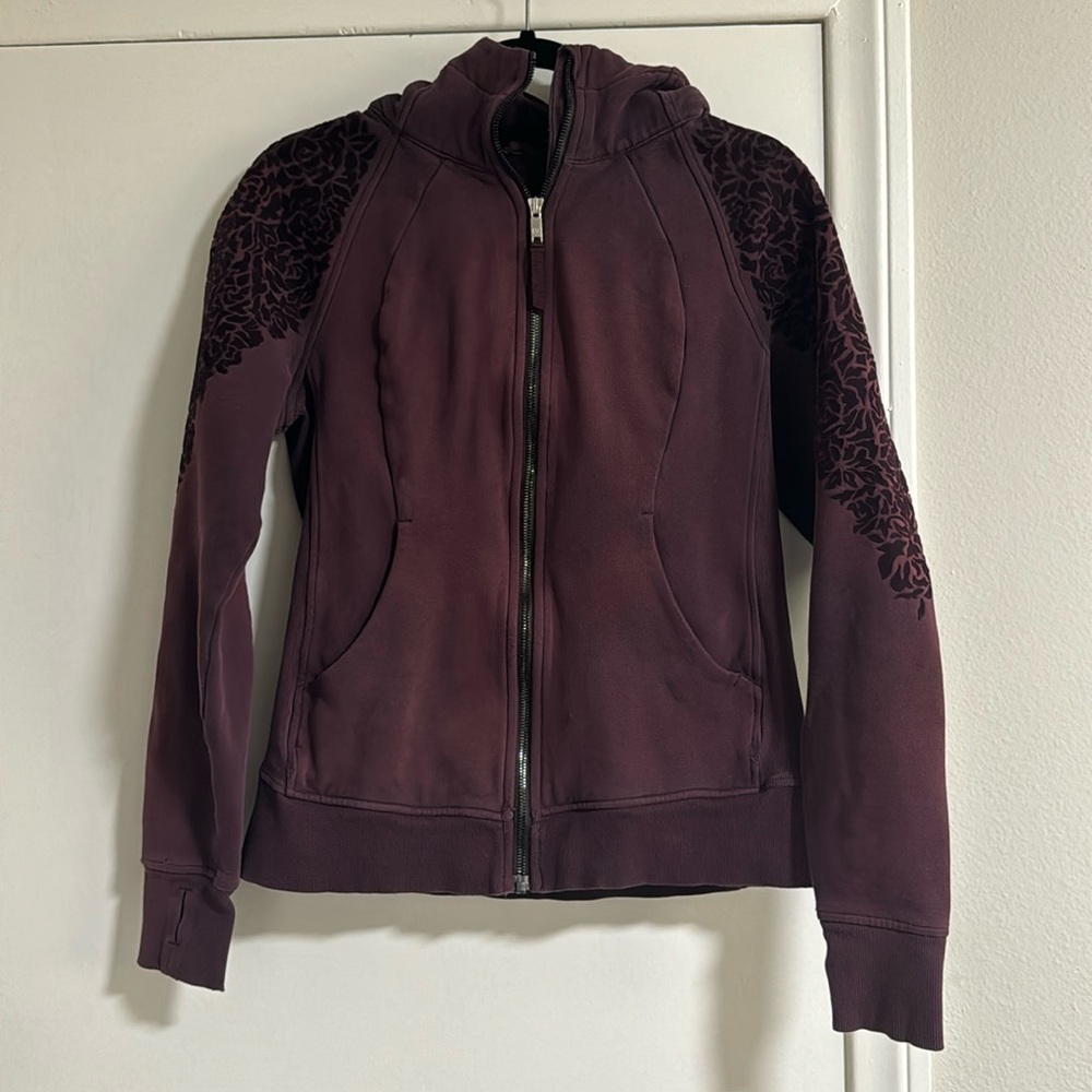 Lululemon Scuba Zip Floral Flock Hoodie